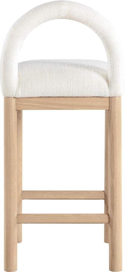 Conrad Linen Textured Fabric Upholstered Counter Stool — 11031-C - Cream - 11031Cream-C alternate view 4