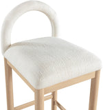 Conrad Linen Textured Fabric Upholstered Counter Stool — 11031-C - Cream - 11031Cream-C alternate view 5