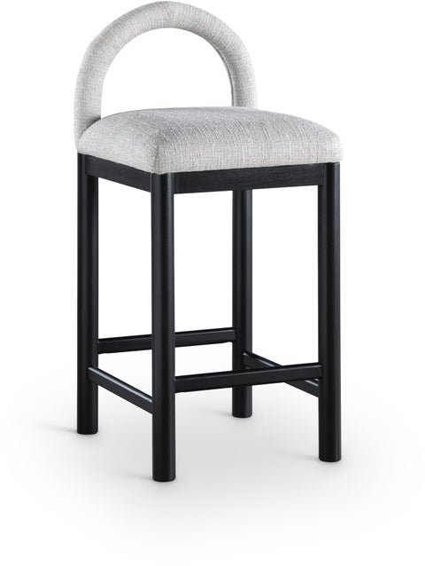 Conrad Linen Textured Fabric Upholstered Counter Stool — 11032-C