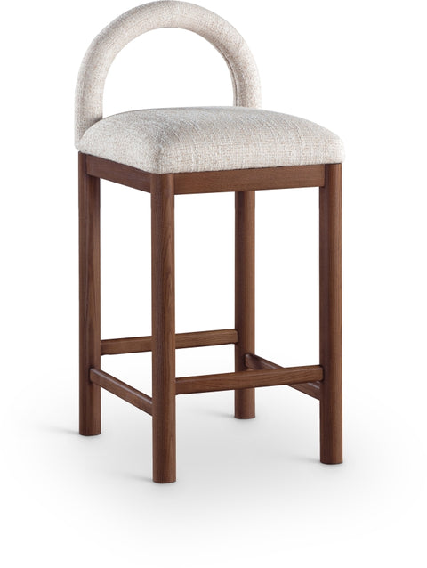 Conrad Linen Textured Fabric Upholstered Counter Stool — 11033-C