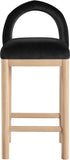 Conrad Velvet Upholstered Counter Stool — 11034-C - Black - 11034Black-C alternate view 2