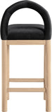 Conrad Velvet Upholstered Counter Stool — 11034-C - Black - 11034Black-C alternate view 4
