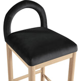Conrad Velvet Upholstered Counter Stool — 11034-C - Black - 11034Black-C alternate view 5