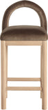 Conrad Velvet Upholstered Counter Stool — 11034-C - Brown - 11034Brown-C alternate view 2