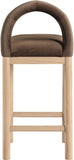 Conrad Velvet Upholstered Counter Stool — 11034-C - Brown - 11034Brown-C alternate view 4