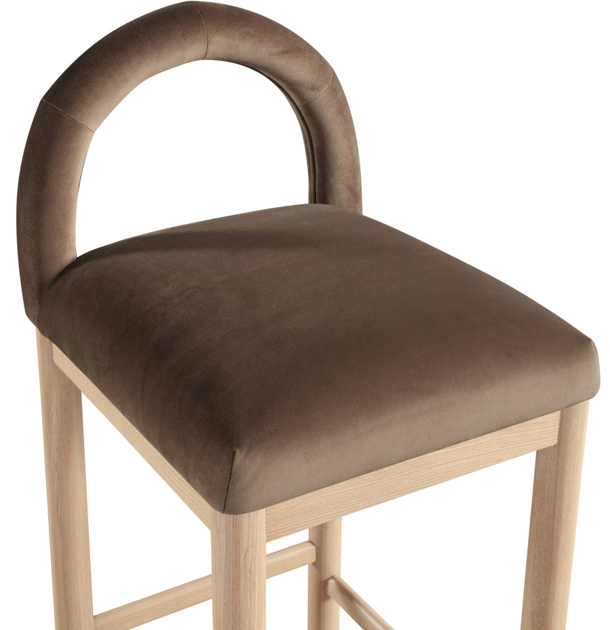 Conrad Velvet Upholstered Counter Stool — 11034-C - Brown - 11034Brown-C alternate view 5