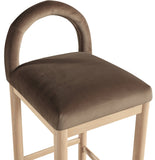 Conrad Velvet Upholstered Counter Stool — 11034-C - Brown - 11034Brown-C alternate view 5