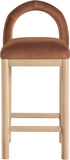Conrad Velvet Upholstered Counter Stool — 11034-C - Cognac - 11034Cognac-C alternate view 2
