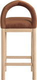 Conrad Velvet Upholstered Counter Stool — 11034-C - Cognac - 11034Cognac-C alternate view 4