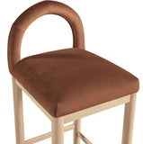 Conrad Velvet Upholstered Counter Stool — 11034-C - Cognac - 11034Cognac-C alternate view 5