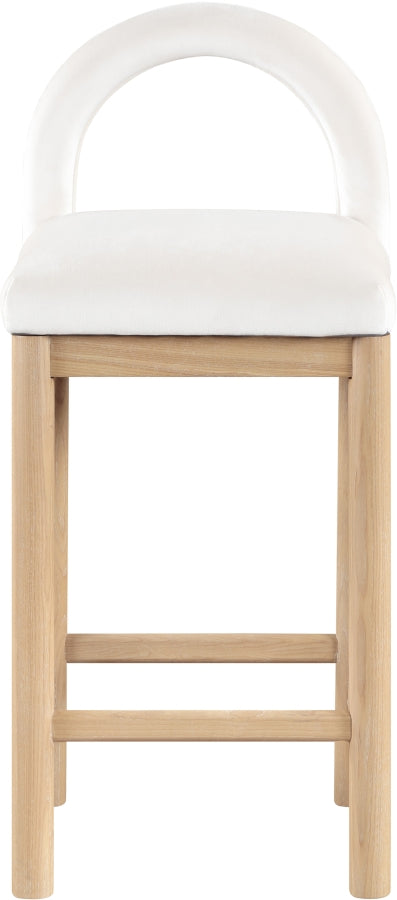 Conrad Velvet Upholstered Counter Stool — 11034-C - Cream - 11034Cream-C alternate view 2