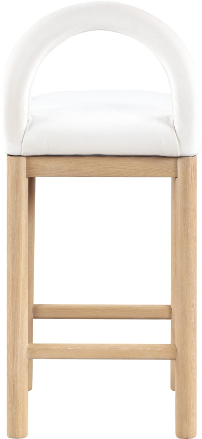Conrad Velvet Upholstered Counter Stool — 11034-C - Cream - 11034Cream-C alternate view 4