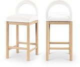Conrad Velvet Upholstered Counter Stool — 11034-C - Cream - 11034Cream-C Double Chair