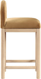 Conrad Velvet Upholstered Counter Stool — 11034-C - Saddle - 11034Saddle-C alternate view 3