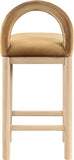 Conrad Velvet Upholstered Counter Stool — 11034-C - Saddle - 11034Saddle-C alternate view 4