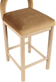 Conrad Velvet Upholstered Counter Stool — 11034-C - Saddle - 11034Saddle-C alternate view 6
