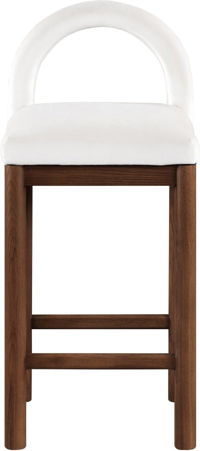 Conrad Velvet Upholstered Counter Stool — 11036-C - Cream - 11036Cream-C alternate view 2