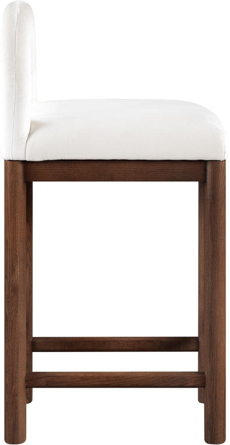 Conrad Velvet Upholstered Counter Stool — 11036-C - Cream - 11036Cream-C alternate view 3
