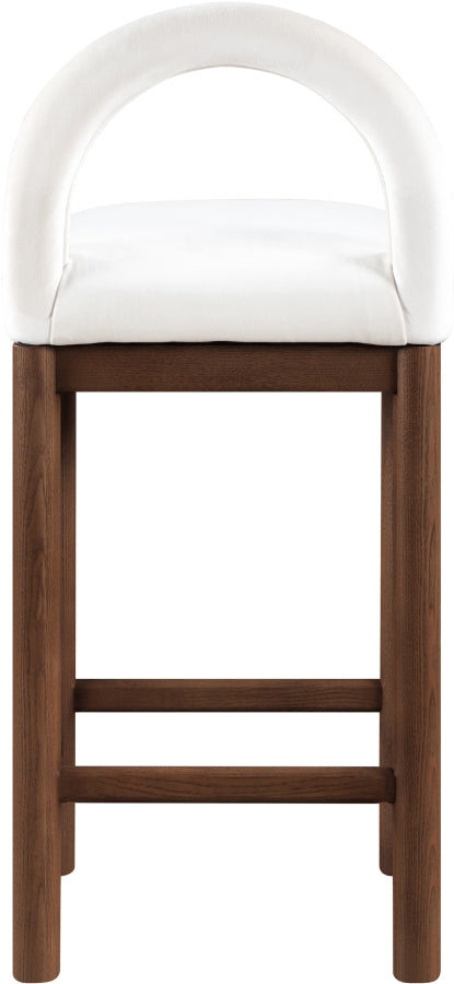 Conrad Velvet Upholstered Counter Stool — 11036-C - Cream - 11036Cream-C alternate view 4