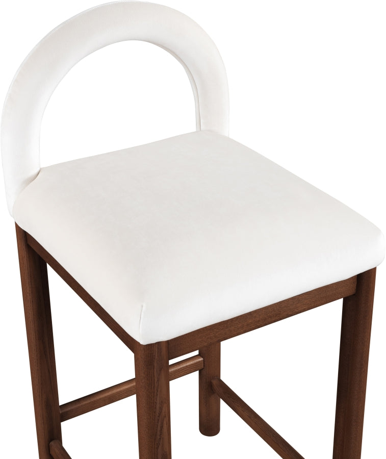 Conrad Velvet Upholstered Counter Stool — 11036-C - Cream - 11036Cream-C alternate view 5