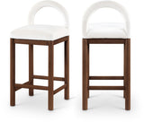 Conrad Velvet Upholstered Counter Stool — 11036-C - Cream - 11036Cream-C Double Chair