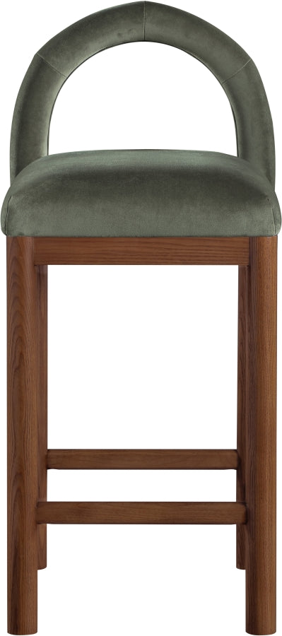 Conrad Velvet Upholstered Counter Stool — 11036-C - Green - 11036Green-C alternate view 2