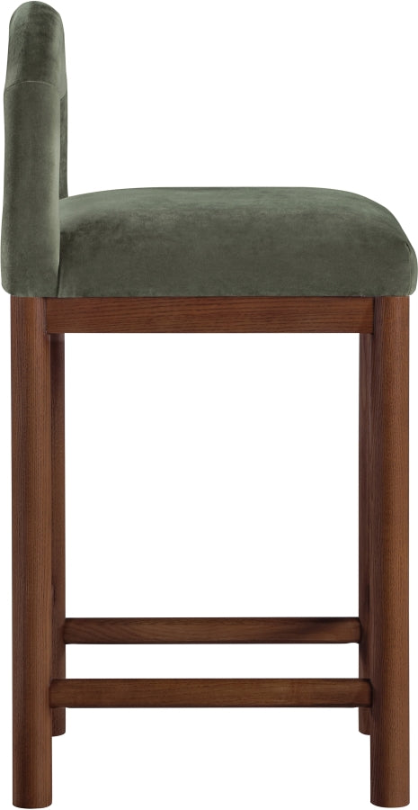 Conrad Velvet Upholstered Counter Stool — 11036-C - Green - 11036Green-C alternate view 3