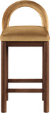 Conrad Velvet Upholstered Counter Stool — 11036-C - Saddle - 11036Saddle-C alternate view 2
