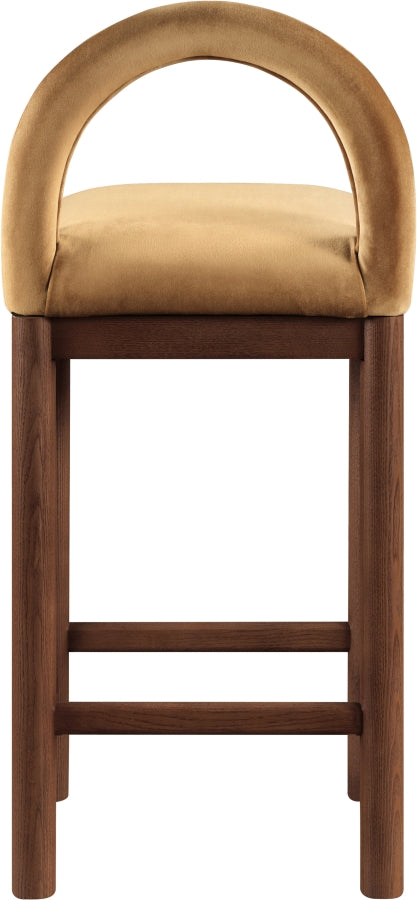 Conrad Velvet Upholstered Counter Stool — 11036-C - Saddle - 11036Saddle-C alternate view 4