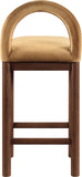 Conrad Velvet Upholstered Counter Stool — 11036-C - Saddle - 11036Saddle-C alternate view 4