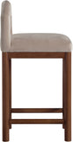 Conrad Velvet Upholstered Counter Stool — 11036-C - Taupe - 11036Taupe-C alternate view 3