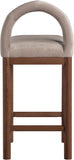 Conrad Velvet Upholstered Counter Stool — 11036-C - Taupe - 11036Taupe-C alternate view 4