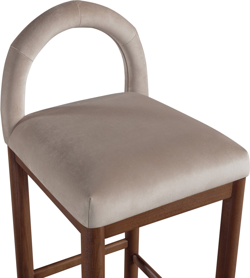 Conrad Velvet Upholstered Counter Stool — 11036-C - Taupe - 11036Taupe-C alternate view 5