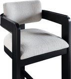 Sacha Linen Textured Fabric Upholstered Counter Stool — 11075-C - Grey - 11075Grey-C alternate view 5