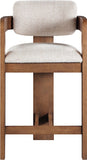Sacha Linen Textured Fabric Upholstered Counter Stool — 11076-C - Beige - 11076Beige-C alternate view 2