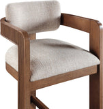 Sacha Linen Textured Fabric Upholstered Counter Stool — 11076-C - Beige - 11076Beige-C alternate view 5