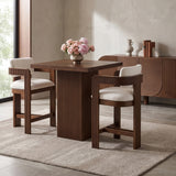 Sacha Linen Textured Fabric Upholstered Counter Stool — 11076-C - Cream - 11076Cream-C alternate view 1