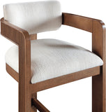 Sacha Linen Textured Fabric Upholstered Counter Stool — 11076-C - Cream - 11076Cream-C alternate view 5