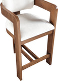 Sacha Linen Textured Fabric Upholstered Counter Stool — 11076-C - Cream - 11076Cream-C alternate view 6