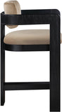 Sacha Velvet Upholstered Counter Stool — 11078-C - Beige - 11078Beige-C alternate view 3