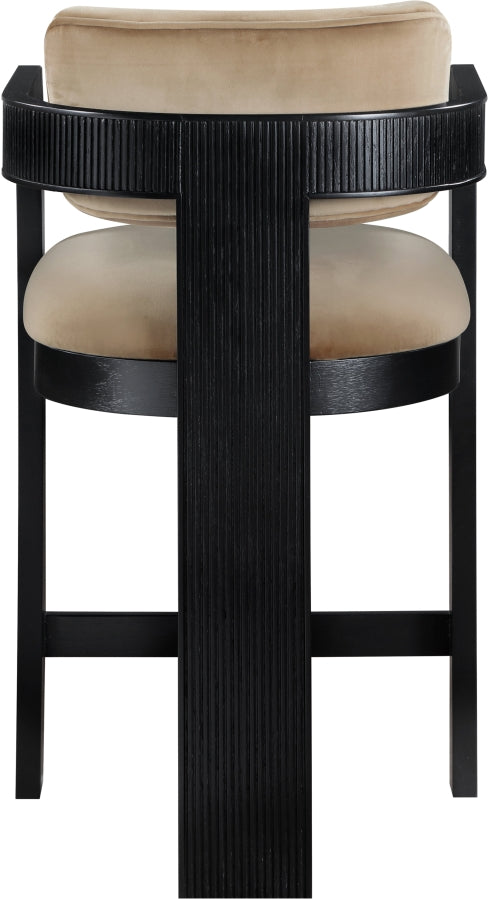 Sacha Velvet Upholstered Counter Stool — 11078-C - Beige - 11078Beige-C alternate view 4