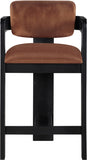 Sacha Velvet Upholstered Counter Stool — 11078-C - Cognac - 11078Cognac-C alternate view 2
