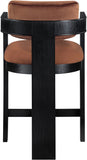 Sacha Velvet Upholstered Counter Stool — 11078-C - Cognac - 11078Cognac-C alternate view 4