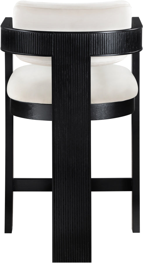 Sacha Velvet Upholstered Counter Stool — 11078-C - Cream - 11078Cream-C alternate view 4