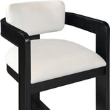 Sacha Velvet Upholstered Counter Stool — 11078-C - Cream - 11078Cream-C alternate view 5