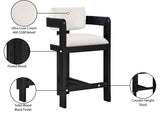 Sacha Velvet Upholstered Counter Stool — 11078-C - Cream - 11078Cream-C Infographic
