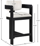 Sacha Velvet Upholstered Counter Stool — 11078-C - Cream - 11078Cream-C Dim