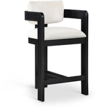 Sacha Velvet Upholstered Counter Stool — 11078-C - Cream - 11078Cream-C