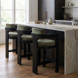 Sacha Velvet Upholstered Counter Stool — 11078-C - Green - 11078Green-C alternate view 1