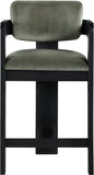 Sacha Velvet Upholstered Counter Stool — 11078-C - Green - 11078Green-C alternate view 2
